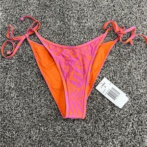 L*Space levy classic orange and Pink Bikini Bottom